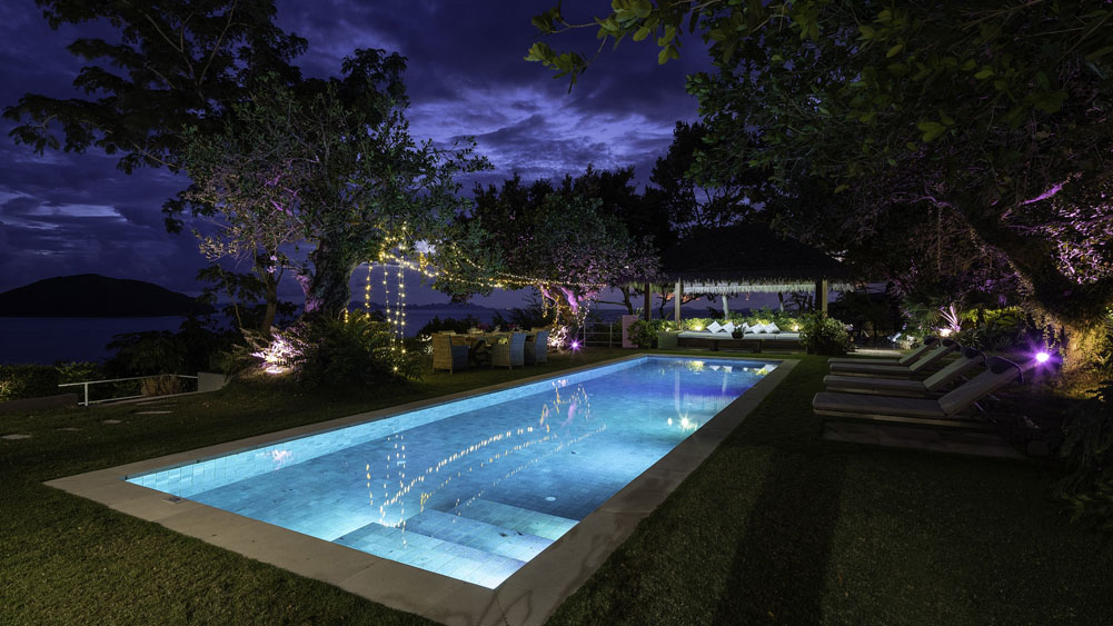 Element of 8 - Tranquil pool area at dusk